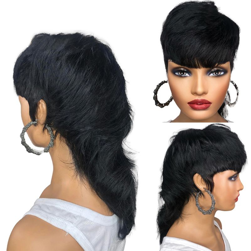 Women's Casual Party Street Real Hair Long Curly Hair Wig Net