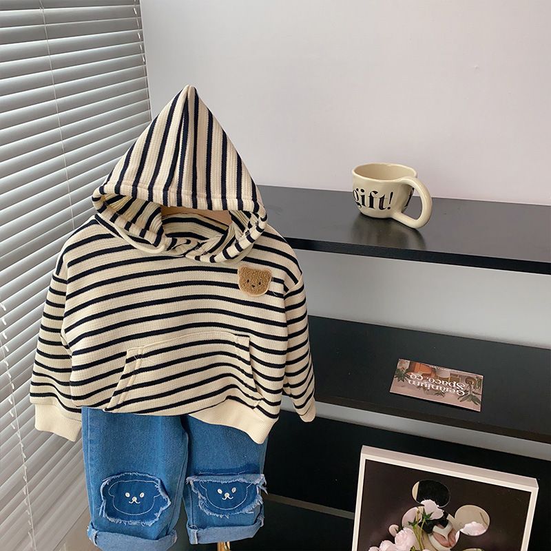 Kids Hoodies Long Sleeve Streetwear Stripe