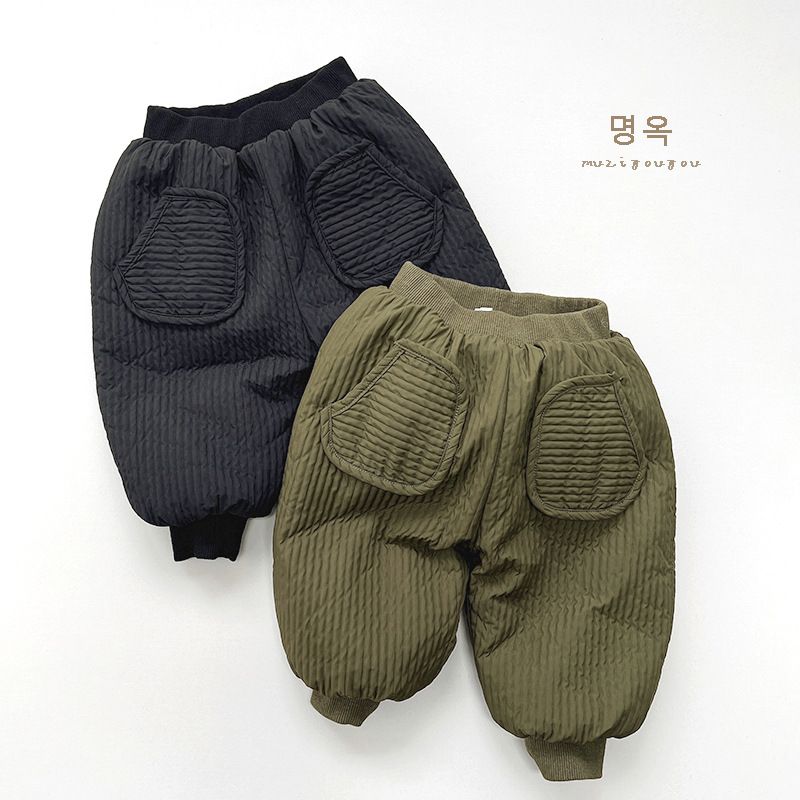 Simple Style Solid Color Polyester Boys Pants