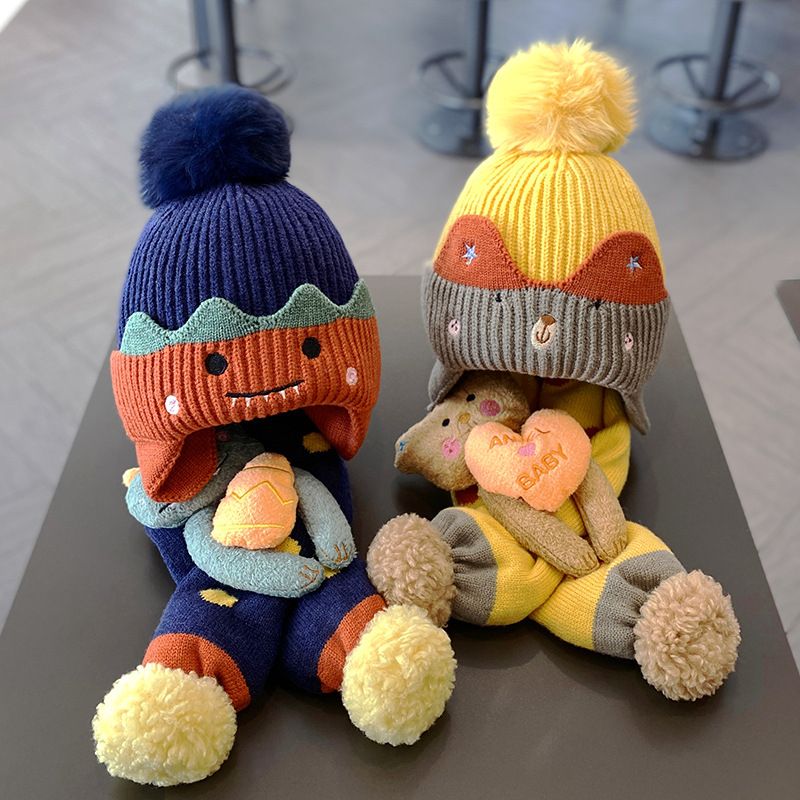 Kinder Einfacher Stil Pendeln Farbblock Beanie-mütze