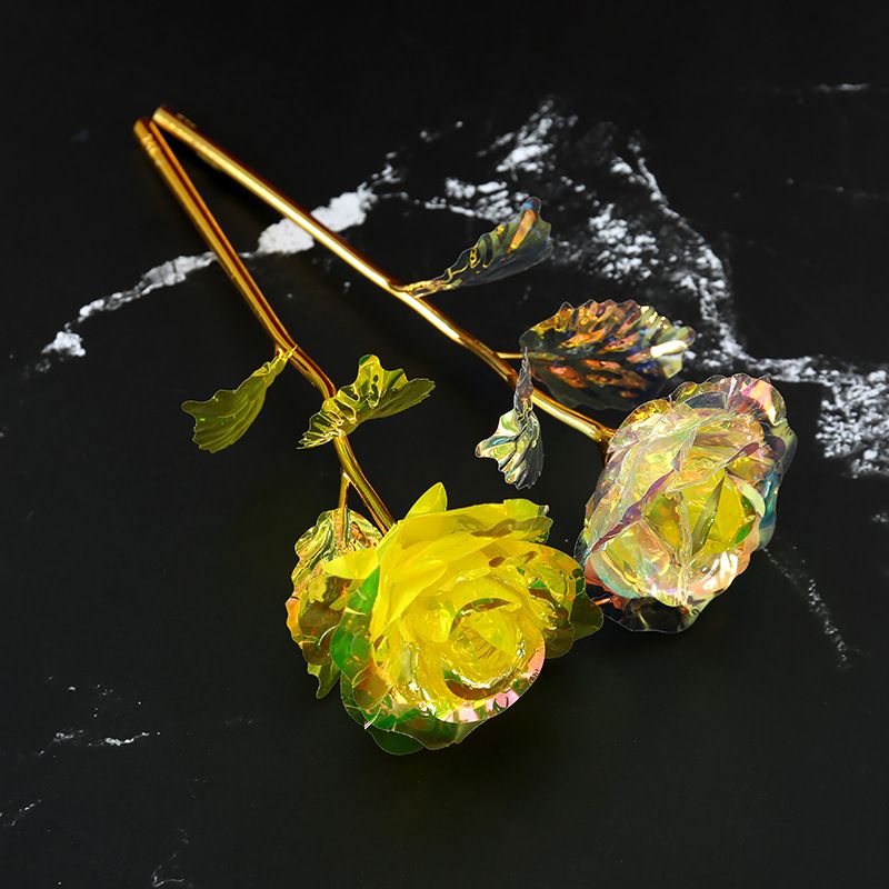Sweet Pastoral Rose Gold Foil Paper Party Date Festival Artificial Plant