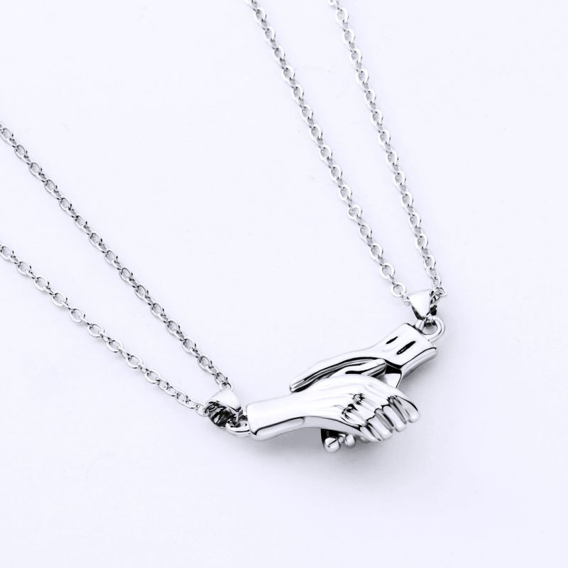 Streetwear Gesture Alloy Plating Valentine's Day Couple Pendant Necklace