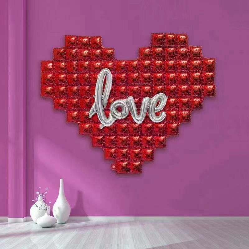 Valentine's Day Romantic Letter Heart Shape Aluminum Film Party Festival Balloons
