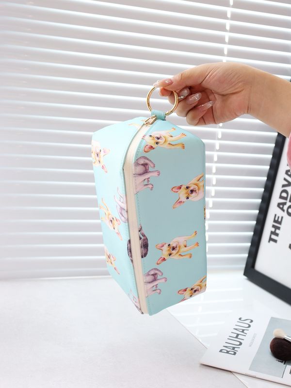 Cute Animal Pu Leather Square Makeup Bags