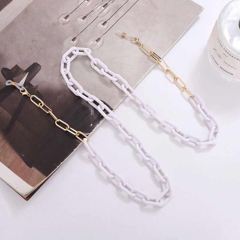 Punk Streetwear Solid Color Arylic Women's Glasses Chain