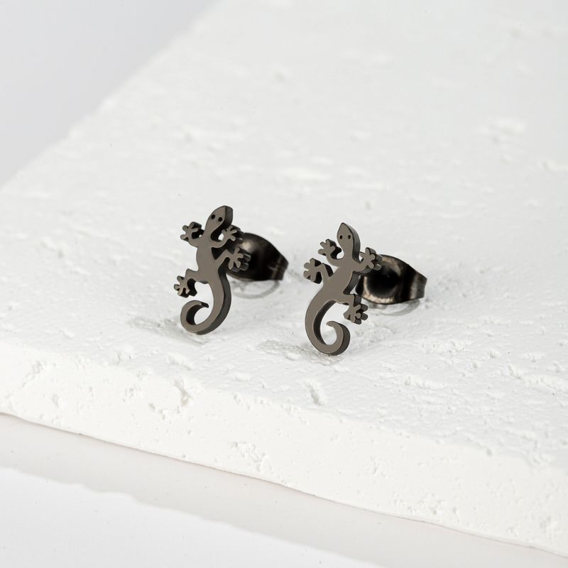 1 Pair Cute Animal Polishing Plating Stainless Steel 18k Gold Plated Ear Studs