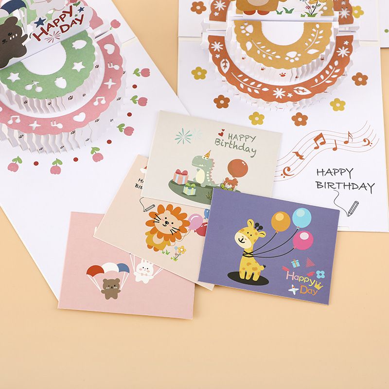 Birthday Cute Dinosaur Paper Party Card