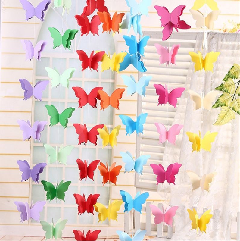 Süß Schmetterling Papier Ferien Gruppe Dekorative Requisiten