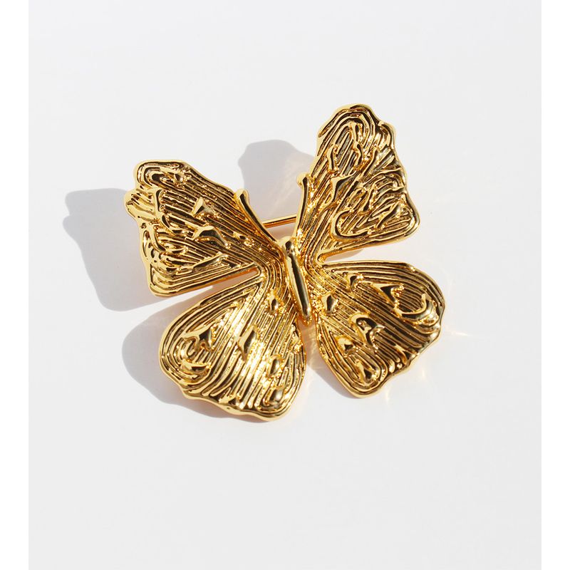 Vintage Style Butterfly Brass Plating Women's Brooches 1 Piece