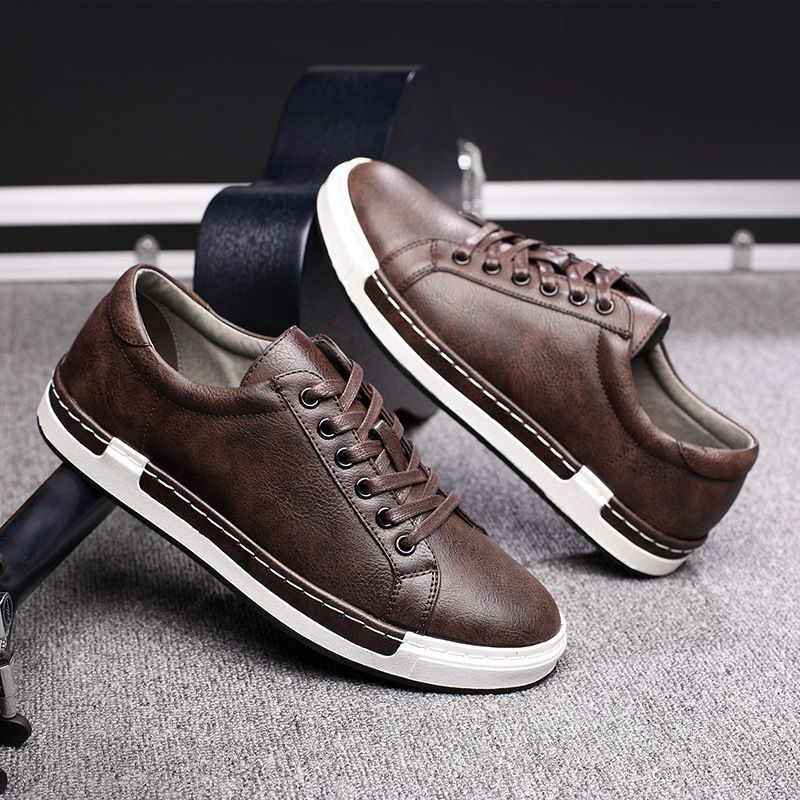 Men's Casual Solid Color Round Toe Skate Shoes