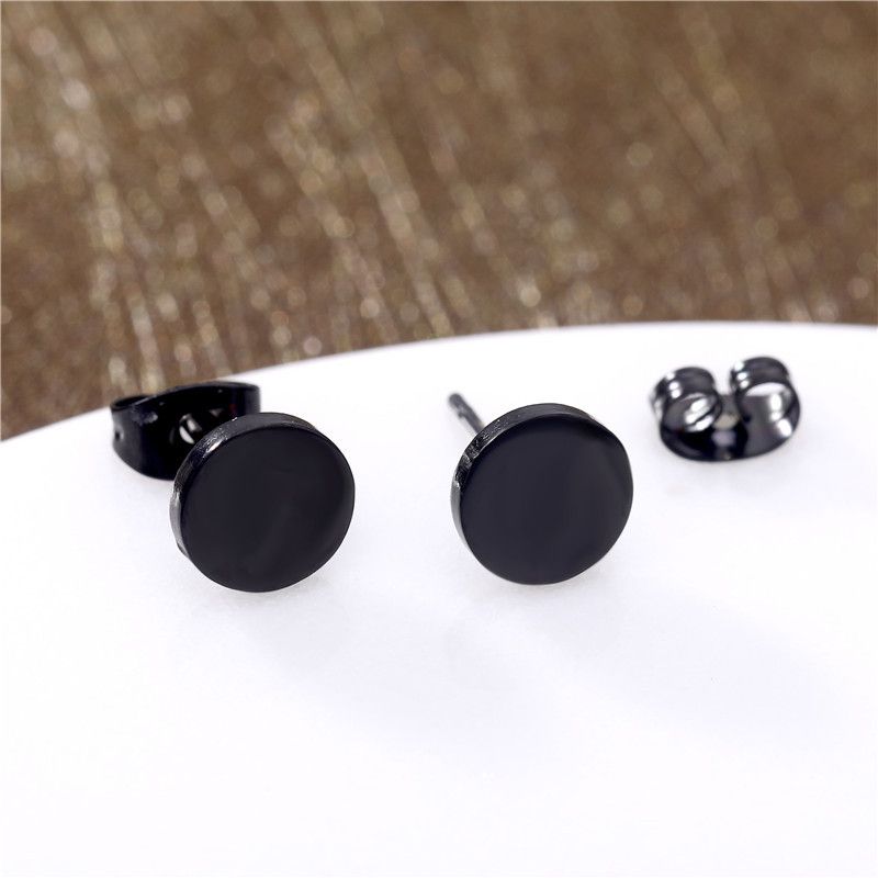 1 Piece Simple Style Geometric Round Plating Stainless Steel Ear Studs