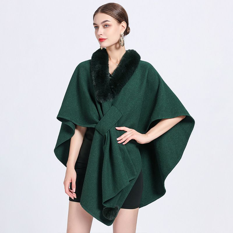 Women's Simple Style Commute Solid Color Acrylic Fiber/artificial Wool Patchwork Shawl