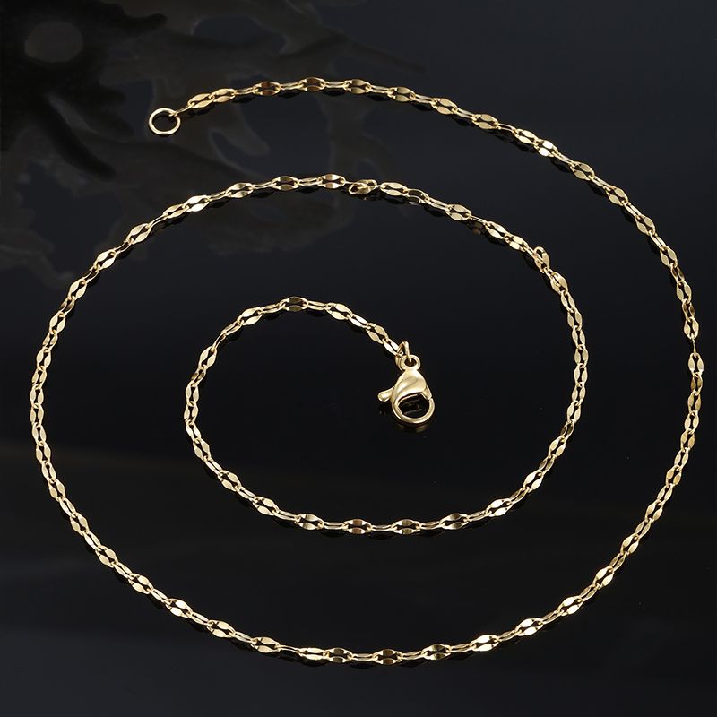 Edelstahl 304 18 Karat Vergoldet Vintage-Stil XUPING Überzug Kette Einfarbig Halskette