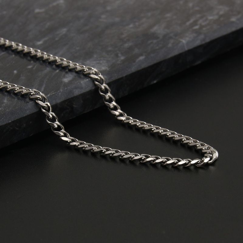 Hip-Hop Rock Simple Style Solid Color Stainless Steel Plating Unisex Necklace