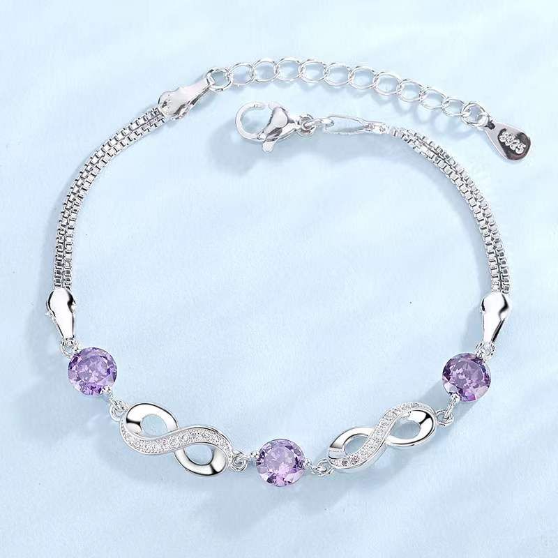 De Gros Style Simple Style Classique Couleur Unie Le Cuivre Incruster Strass Bracelets