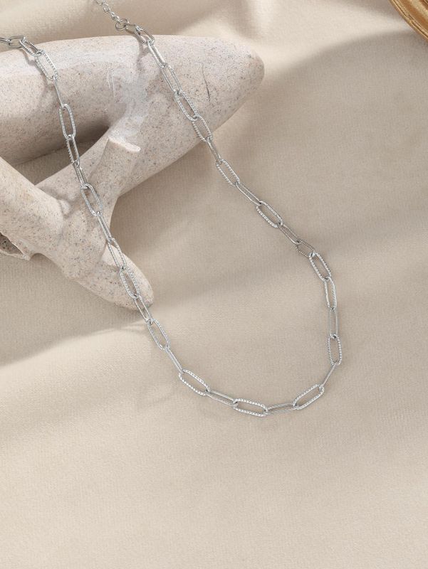 304 Stainless Steel Simple Style Solid Color Necklace