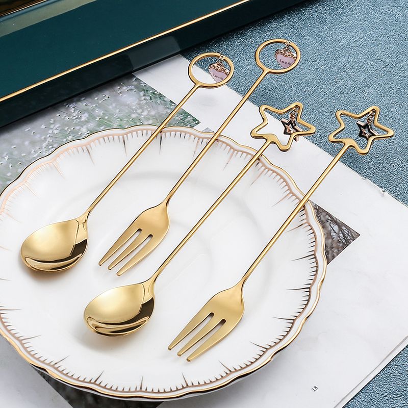 Casual Solid Color Stainless Steel Tableware 1 Piece