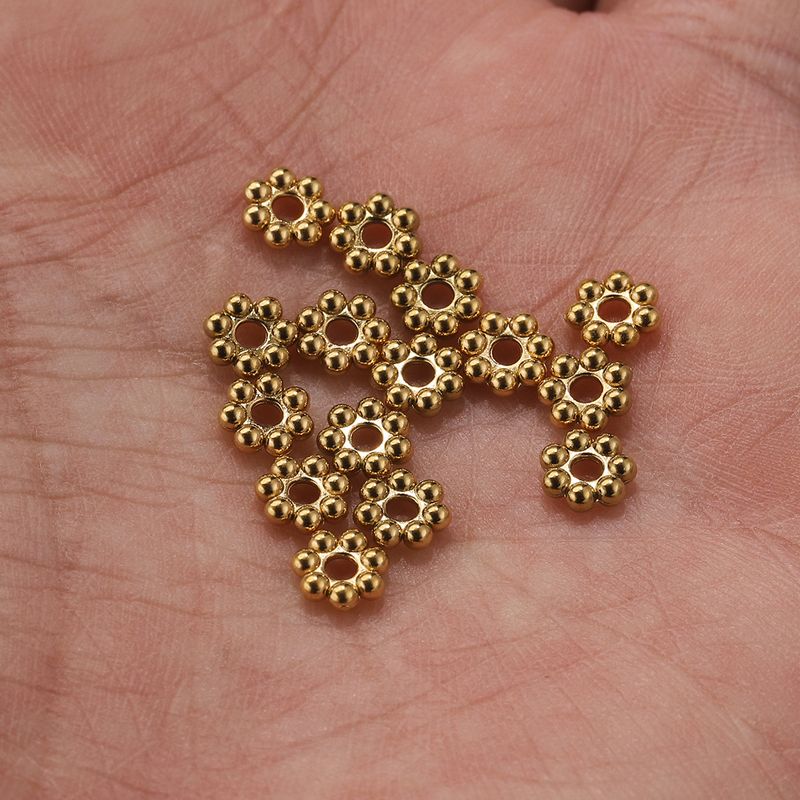 1 Piece Diameter 3mm Diameter 5mm Diameter 6 Mm Hole 1~1.9mm Stainless Steel 18K Gold Plated Solid Color Spacer Bars