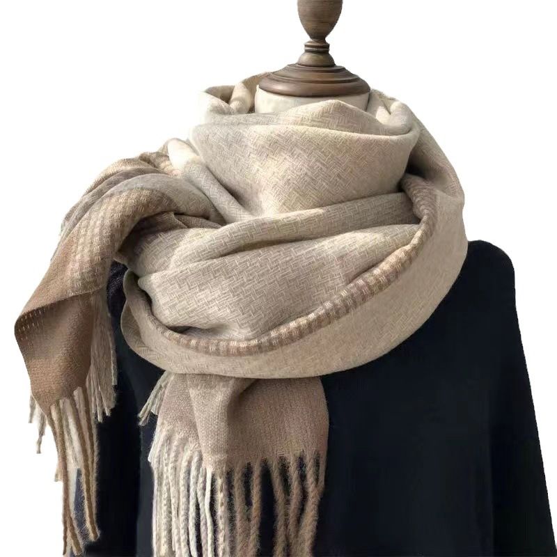 Women's Basic Color Block Polyester Scarf