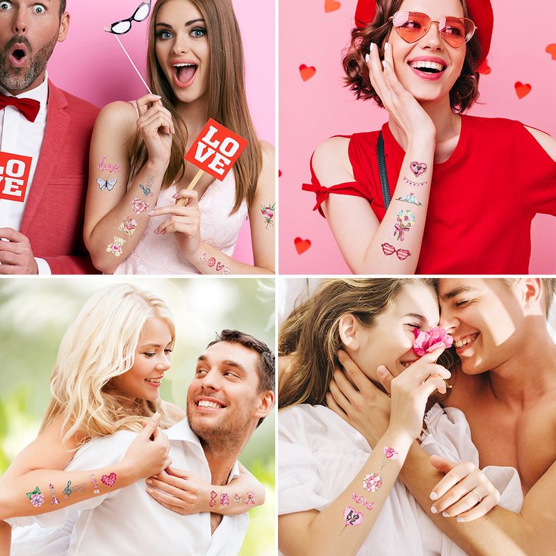 Valentine's Day Letter Heart Shape Pc Tattoos & Body Art 1 Set