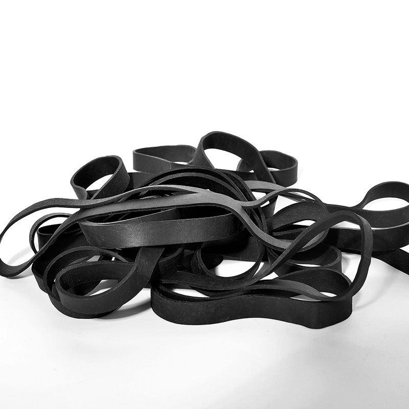 Solid Color Large Black Elastic Thickness Rubber Band