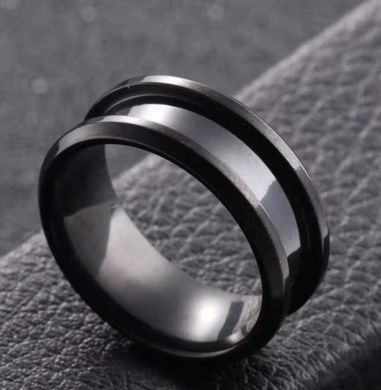 Simple Style Commute Heart Shape Stainless Steel Polishing Men's Rings