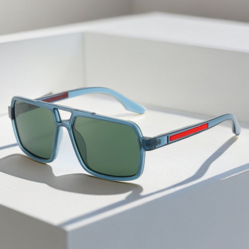 Elegante Básico Color Sólido Tac Cuadrado Fotograma Completo Gafas De Sol Hombre