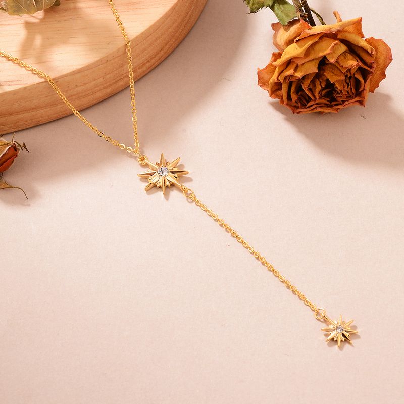 Ig Style Star Alloy Plating Inlay Rhinestones Women's Necklace