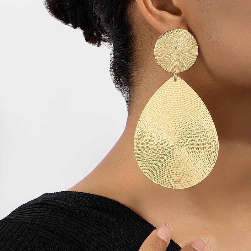 1 Pair Ig Style Exaggerated Round Plating Alloy Gold Plated Ear Studs