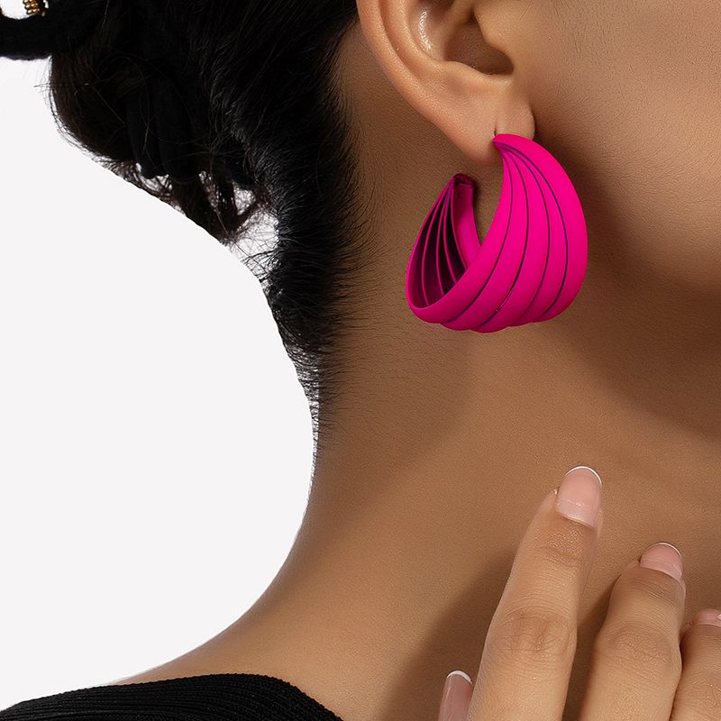 1 Pair Simple Style Round Plating Iron Ear Studs