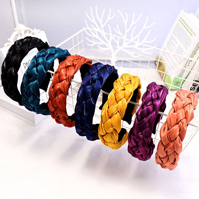 Women's Simple Style Solid Color Cloth Criss Cross Hair Band