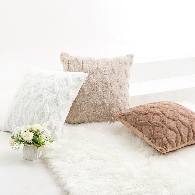 Elegant Retro Solid Color Plush Pillow Cases