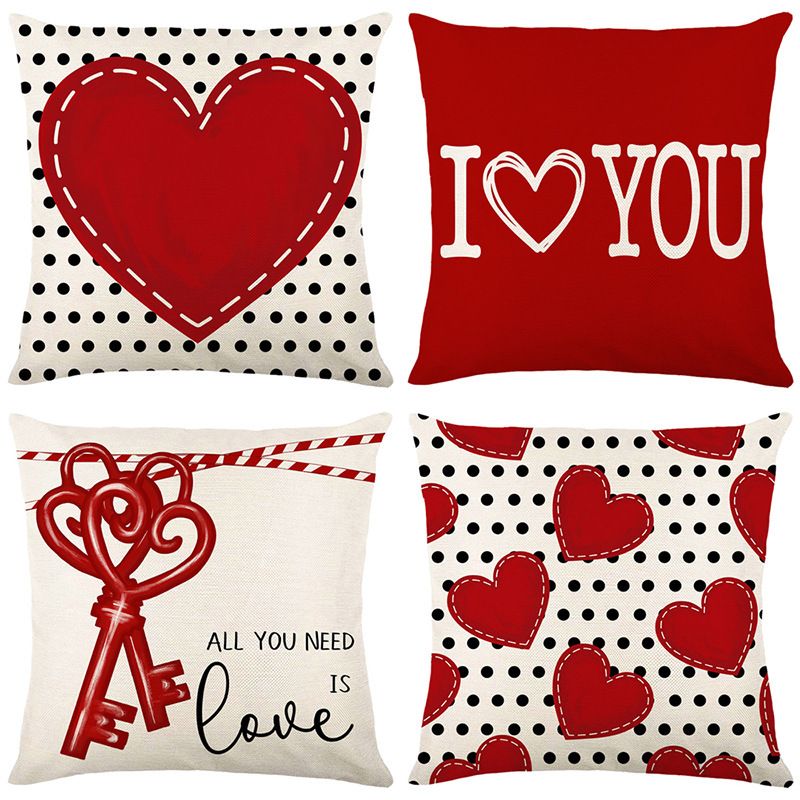 Vacation Heart Shape Polyester Pillow Cases
