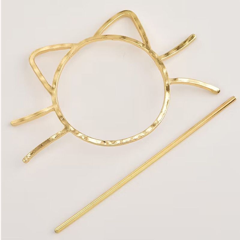 Fashion Cat Alloy Hair Clip 1 Piece