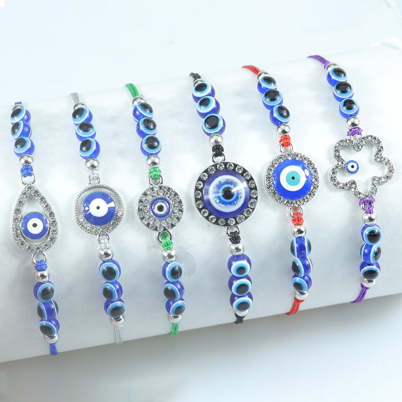 Ethnischer Stil Teufels Auge Gemischte Materialien Perlen Unisex Kordelzug Armbänder