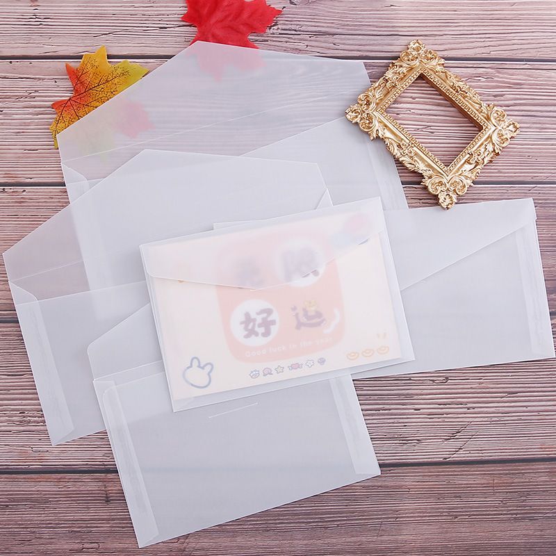 Cute Solid Color Parchment Paper Casual Daily Envelope