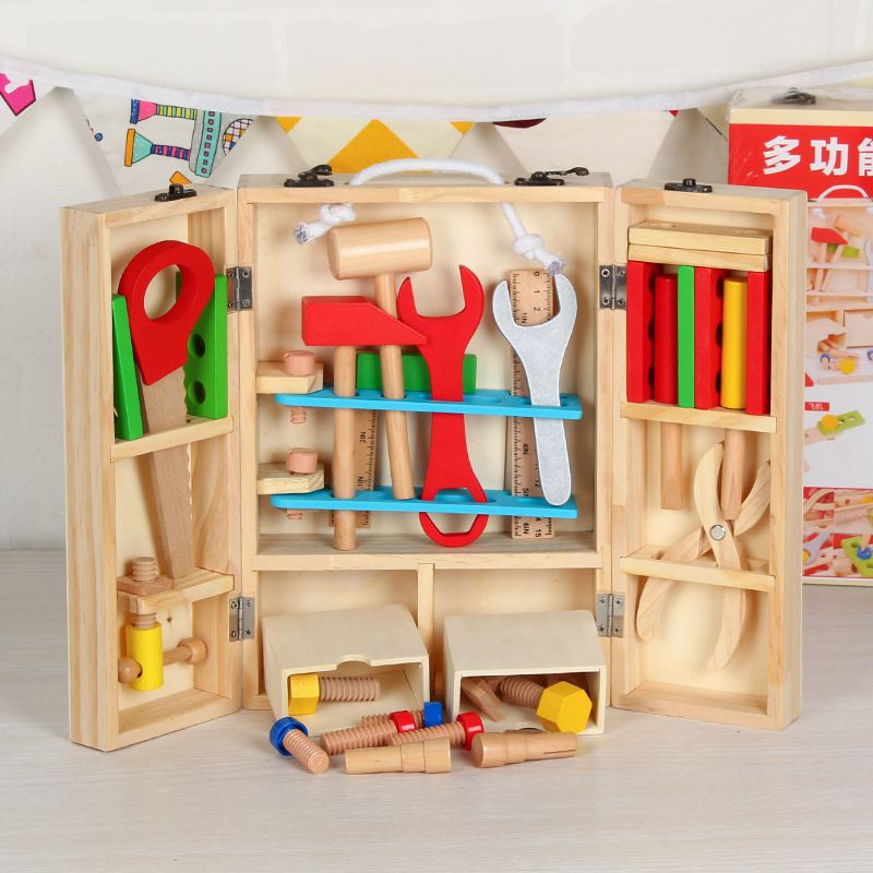 Bauspielzeug Farbblock Einfarbig Holz Spielzeug
