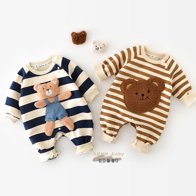 Cute Bear Cotton Blend Baby Rompers