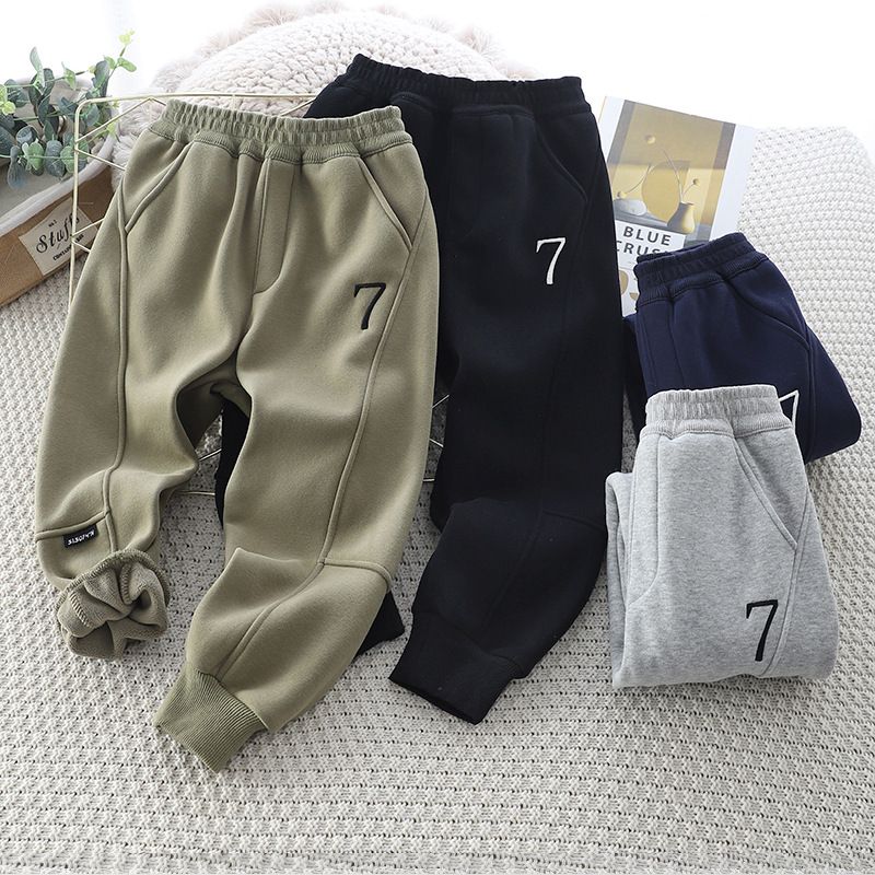 Sports Solid Color Polyester Boys Pants