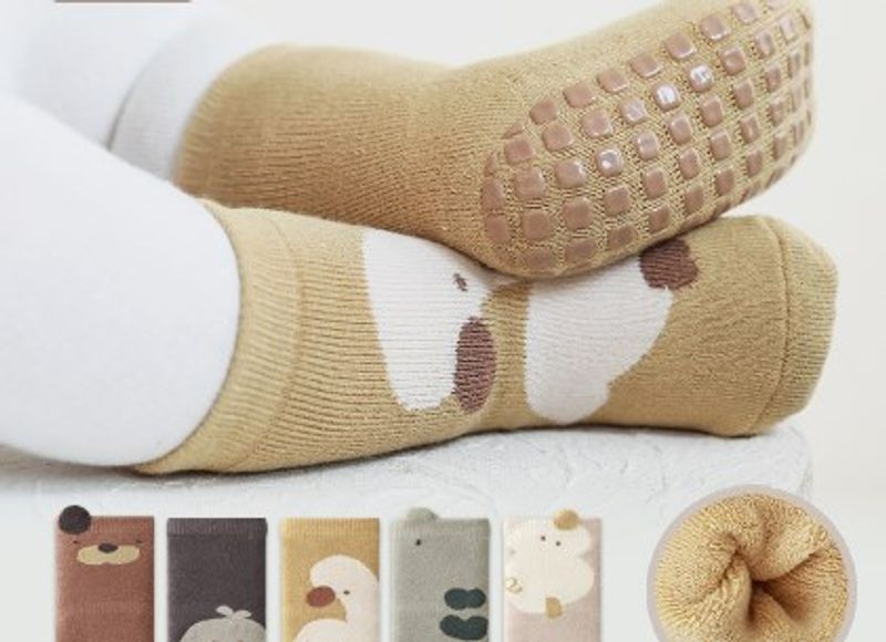 Children Unisex Cute Bear Cotton Crew Socks 1 Piece