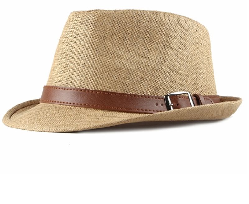 Unisex Vacation Solid Color Crimping Fedora Hat