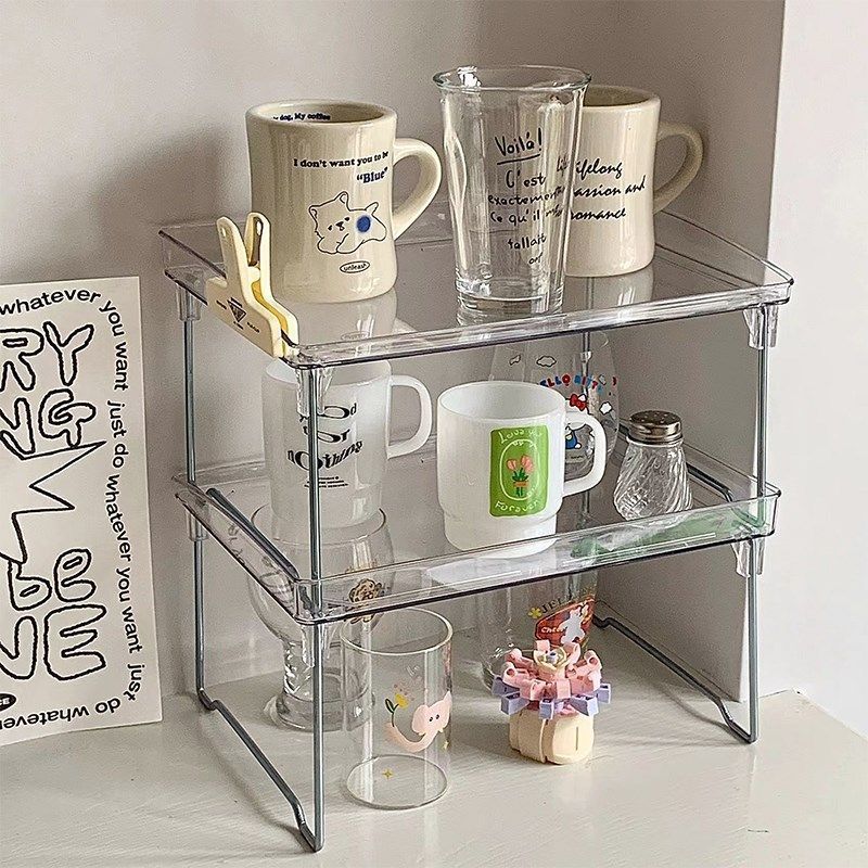 Casual Solid Color Plastic Storage Shelf