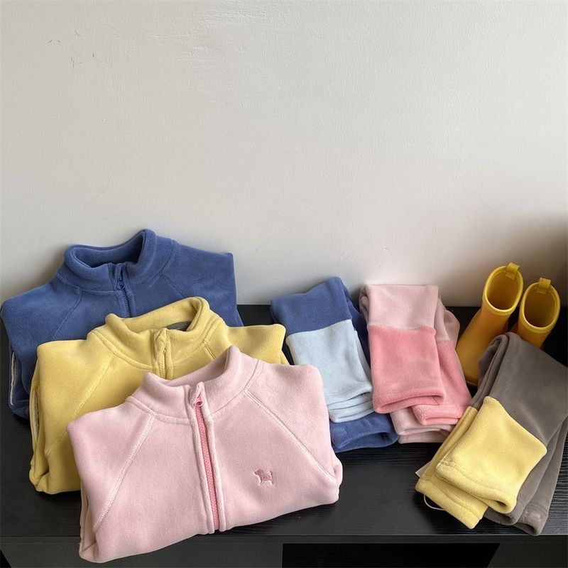 Sports Solid Color Polyester Boys Clothing Sets