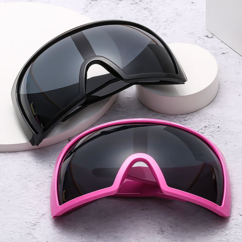 Simple Style Classic Style Color Block Pc Square Mountain Style Biker Full Frame Sports Sunglasses