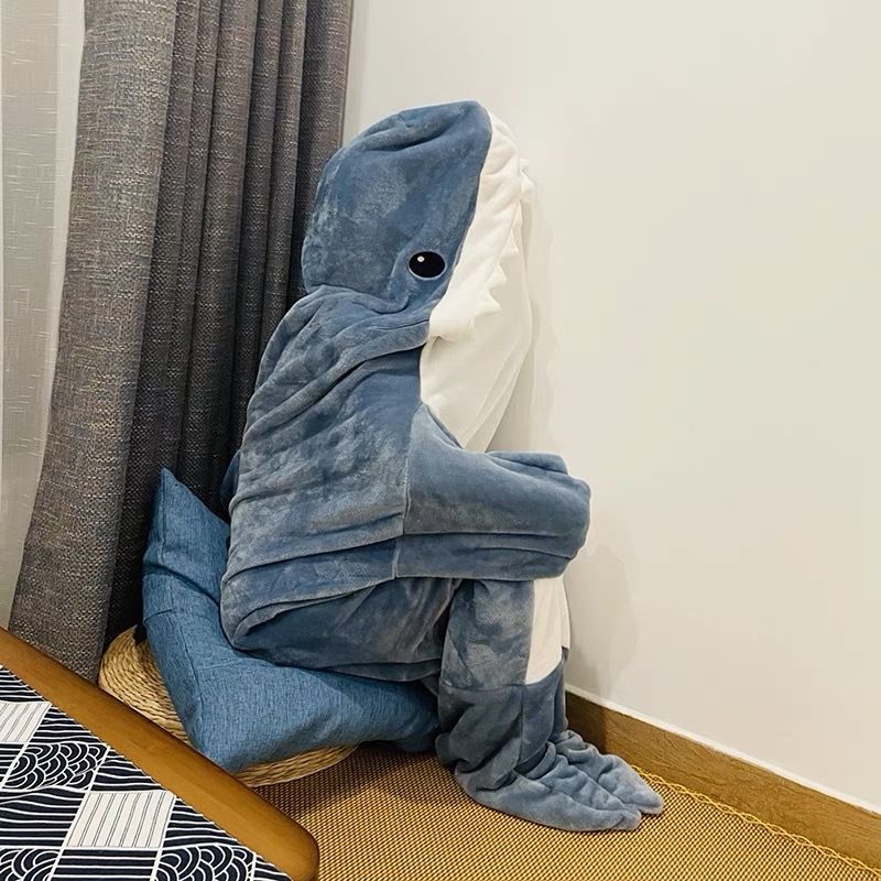 Cute Shark Flannel Fabric Sleeping Bag