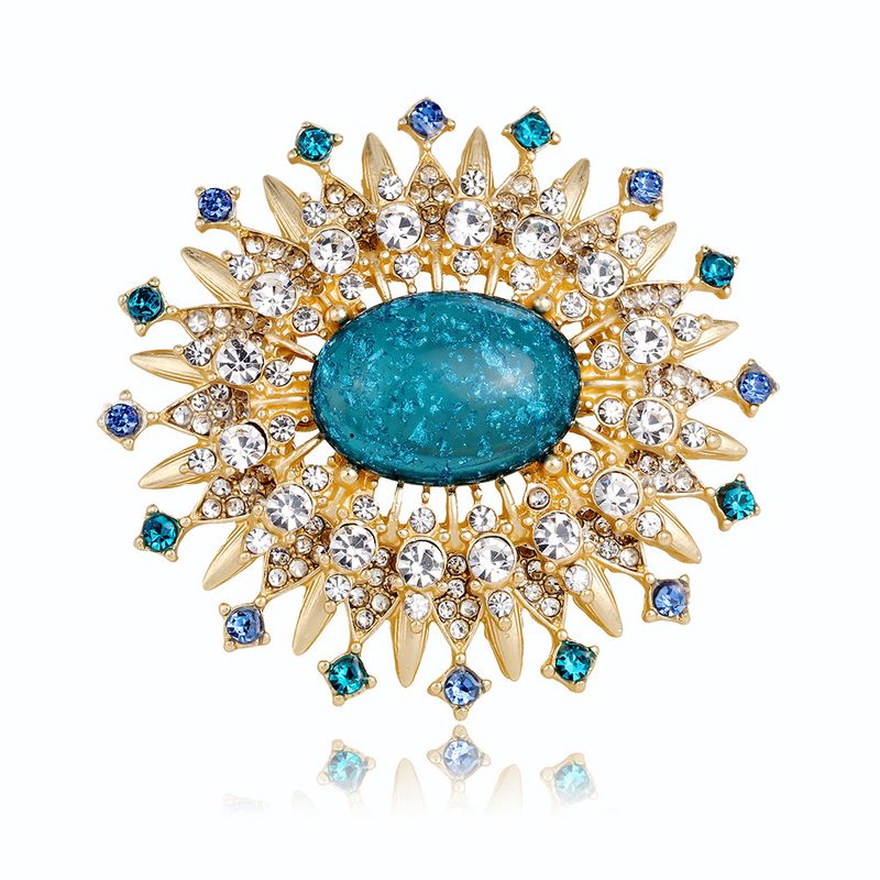 Vintage Style Geometric Sun Alloy Plating Unisex Brooches