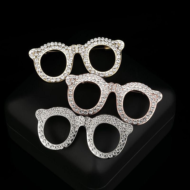 Simple Style Glasses Alloy Plating Unisex Brooches