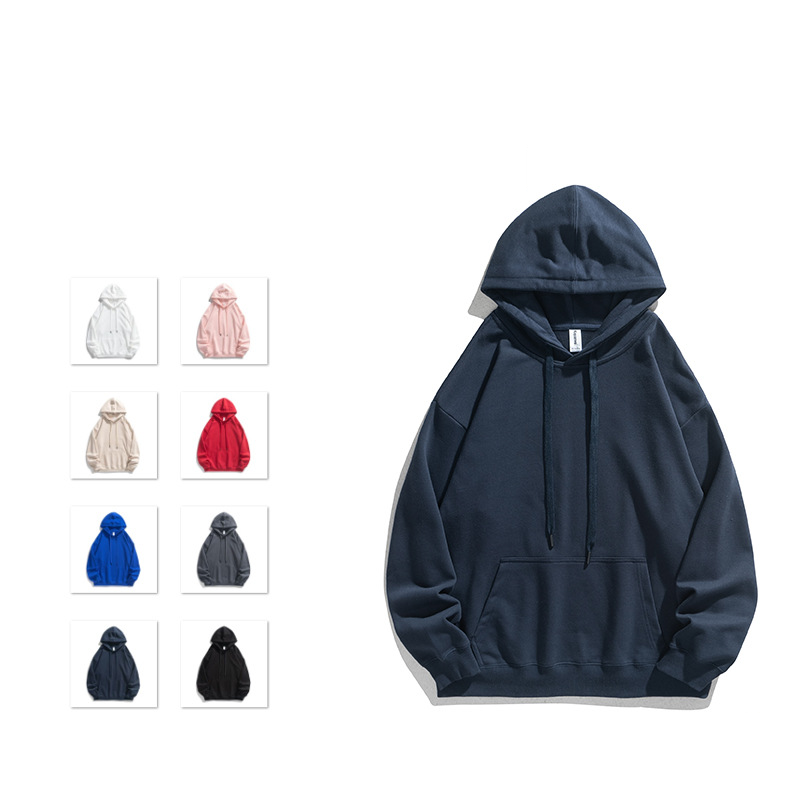 Unisex-hoodies Lange Ärmel Tasche Lässig Einfacher Stil Einfarbig