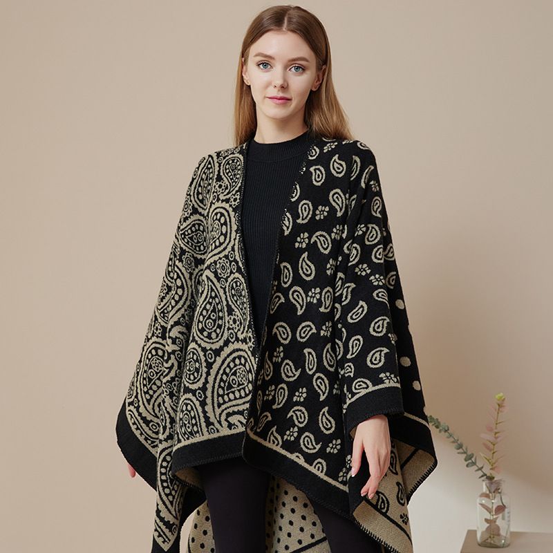 Women's Vintage Style Flower Polyester Acrylic Crochet Lace Shawl