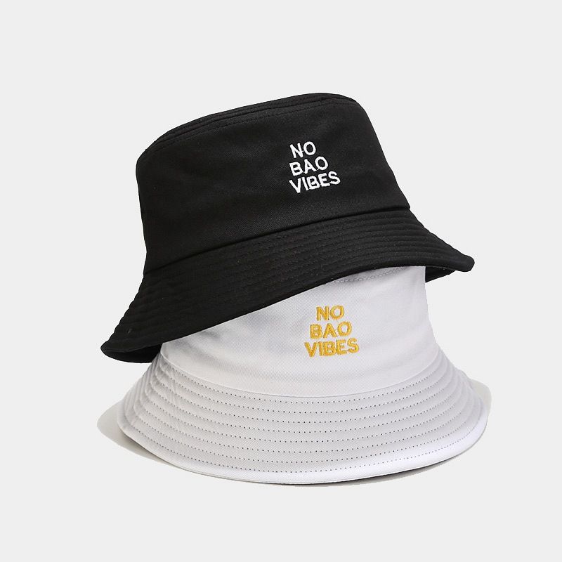 Unisex Basic Simple Style Letter Embroidery Wide Eaves Bucket Hat